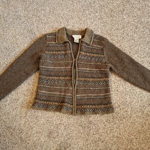 Talbots Brown Patterned Kids Jacket